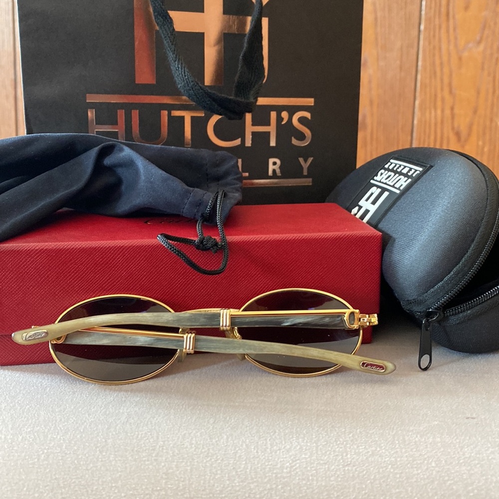 Cartier Buffalo horn straight backs